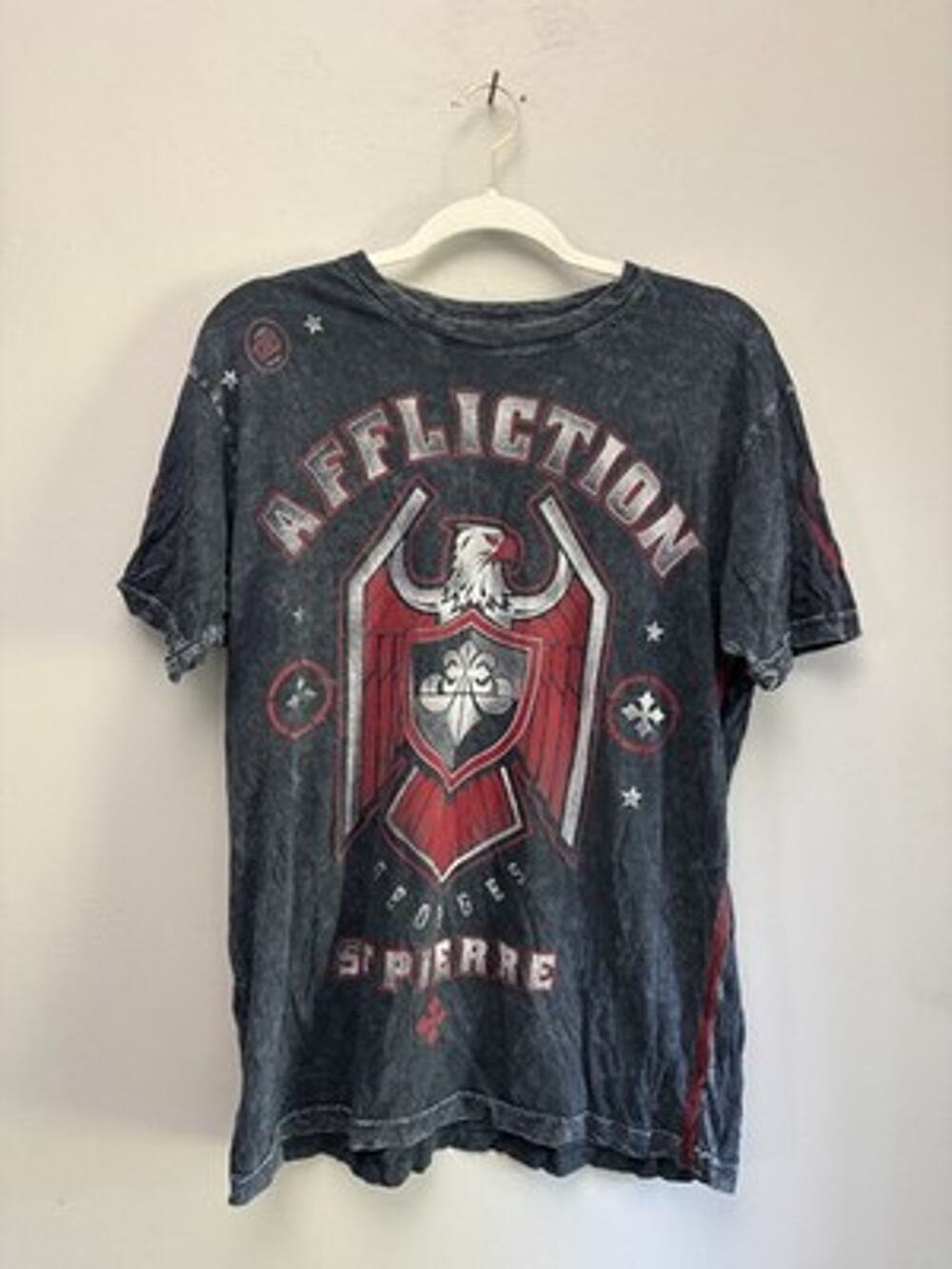 Affliction Shirt Live Fast Y2K Boys GEORGES ST PIERRE (0291) Size Large